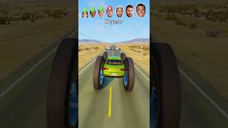 Georgina, Yamal, Antony, Harry Kane, Neymar, Messi, Ronaldo Car Vs Police Car - Beamng.drive