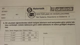 Okulistik Veri Toplama, Düzenleme Ve Gösterme 2 5. Sınıf