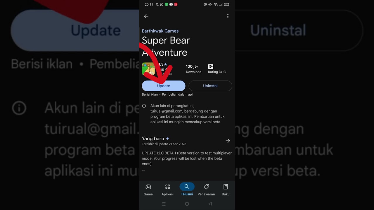 Cara Update Super Bear Adventure bisa Multiplayer Cara Update Super Bear Adventure bisa Multiplayer