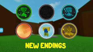 How To Get All 6 New Endings In Easiest Game Ever Roblox