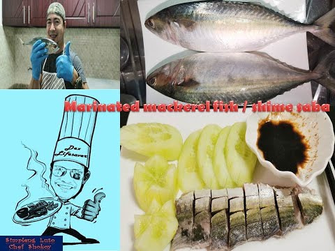 Simple preparation to marinate mackerel fish / shime saba