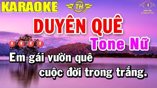 Duyên Quê Karaoke Tone Nữ Nhạc Sống Beat Mới Dễ Hát Âm Thanh Chuẩn Trọng Hiếu