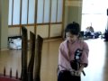 小学生女の子による抜刀術、居合 横波3本(半畳)