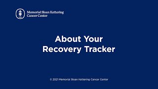 About Your Recovery Tracker