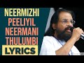Neermizhi Peeliyil Neermani Thulumbi YESUDAS Lyrics | Vachanam | Yesudas Mlayalam HIT Song Neermizhi
