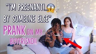 I'm Pregnant by Someone Else PRANK ON BOYFRIEND 😂