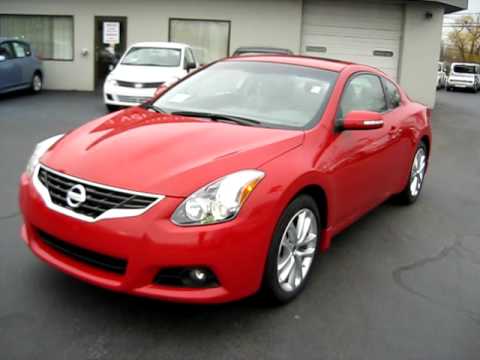 Sexy Red 2010 Nissan Altima Coupe 3.5SR video Leather and Premium Audio 