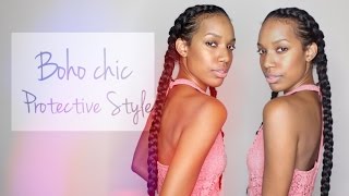 Boho Chic Protective Style ft. Creme of Nature Products | simplybiancaalexa