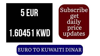 Euro To Kuwaiti Dinar Currency Exchange Rates Today 30 January 2025 Eur To Kwd
