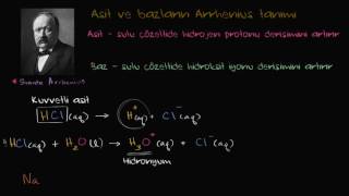 Asit ve Bazların Arrhenius Tanımı (Biyoloji / Su, Asit ve Bazlar) (Kimya)