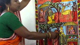 Moyna sings her Ramayana scroll Moyna sings her Ramayana scroll