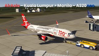Kuala Lumpur Manila Airasia A320N In Aerofly Fs 4 Macos Ver.