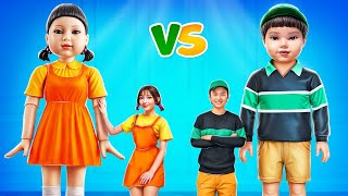 Gerçek Hayatta Dev Bir Squid Game Çocuğu Ve Squid Game Bebeği Inşa Ettik