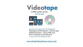 Transfer Your Video Tapes To Dvd