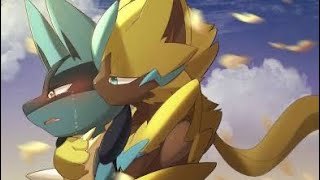 Zeraora And Lucario Cute X Sad X Fight