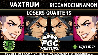 Vaxtrum Vi, Yasuo Vs Riceandcinnamon Yasuo, Vi - Fgc Meetups 106 Losers Quarters - 2Xko