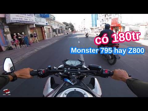 Có 180 triệu nên mua Kawasaki Z800 hay Ducati Monster 795?