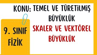 Temel Ve Türeti̇lmi̇ş Büyüklük Skaler Ve Vektörel Büyüklük 9. Sınıf Fizik Konu Anlatım