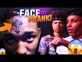 FACE TATTOO PRANK ON FRIENDS 😱💉 (THEY WAS ROASTING ME)