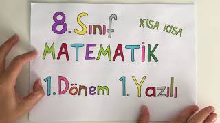 8. Sınıf Matematik 1. Dönem 1. Yazılı Puanli