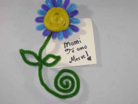 Como hacer un Iman de flor para el refrigerador - YouTube Como hacer un Iman de flor para el refrigerador - YouTube