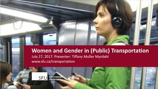 Women and Gender in (Public) Transportation — SFU webinar