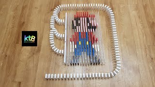 Domino Super Mario - Stop Motion Speed Build And Topple