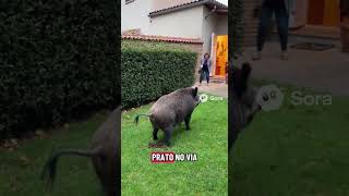 Il Cinghiale Fa La Cacca Nel Giardino Della Signora ...