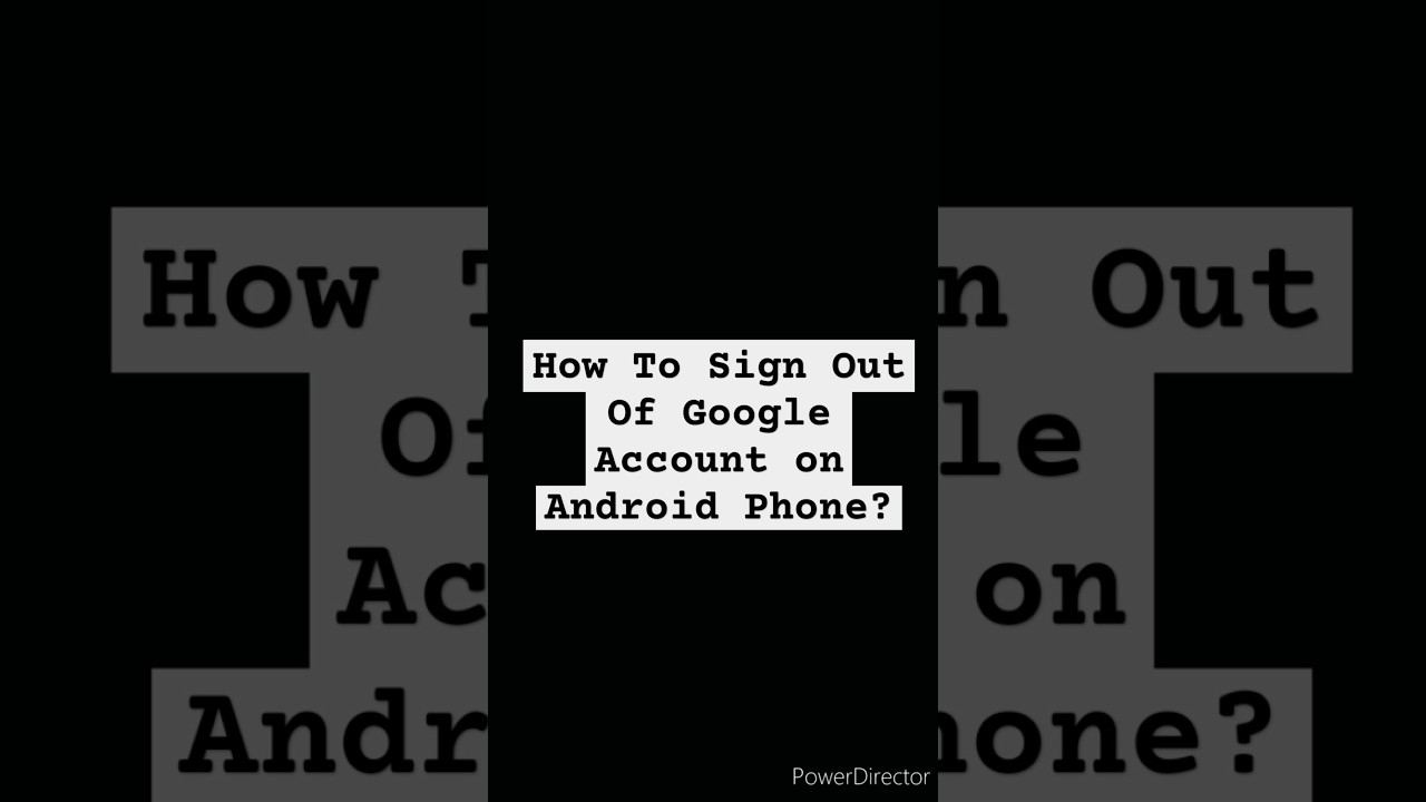 How To Sign Out of Google Account On Phone ? | Easy Step How To Sign Out of Google Account On Phone ? | Easy Step