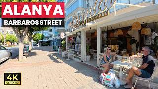 Alanya Mahmutlar Barbaros Street Antalya Turkiye September 13, 2025 4K Hd60 Fps