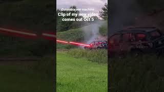 M-134 Mini Gun With Tracers Vs Car    Clip Of Video Coming Out Oct 5Th