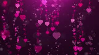 Falling Heart Violet Background Valentines Background