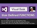How to Code User Programmer Functions in Visual Basic VB Net