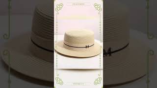 Hat For Women Panama Hat Summer Beach Hat Female Casual Lady Girls Flat Brim Straw Cap Girls Sun ...