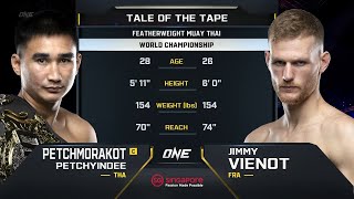 Petchmorakot Petchyindee Vs. Jimmy Vienot One Championship Full Fight