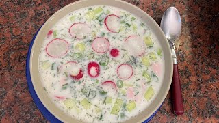 La Meilleure Soupe Froide Okroshka Pour Lété, The Best Cold Soup Okroshka For Summer