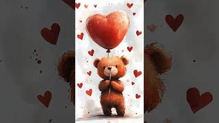 Cute Teddy Bear Valentine Be My Valentine Funny Animated Love Card & Song