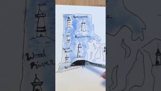 Day 41 Rhode Island. Painting Miniature Watercolors.