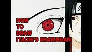How To Draw Itachi's Sharingan | three tomoe