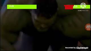 Hulk Vs Thanos With Healthbars