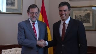 Mariano Rajoy Rencontre Le Socialiste Pedro Sanchez