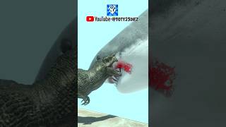 T-Rex Muerde A Un Megalodon Animal Revolt