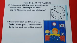 3.Sınıf Saat Problemleri Zor Problemler