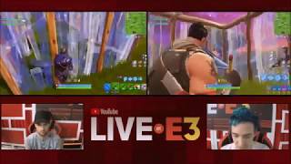 Ninja and Ali-A Duo Play Fortnite at the YouTube Live at E3 Studio Part 1 Ninja and Ali-A Duo Play Fortnite at the YouTube Live at E3 Studio Part 1