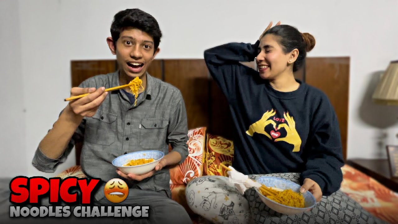 Noodles Challenge Adi Raat Ko Bhar Nikal Gay Vloge Kainatraajofficial Youtube