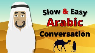 Easy Arabic Learning | Slow Conversation Phrases in Arabic | For Beginners