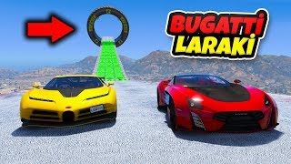 Bugatti Vs Laraki Arabalar 4 Farklı Uçma Parkuruna Gidiyor - Gta 5