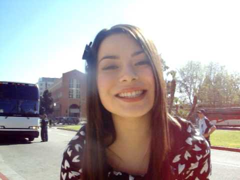 Miranda Cosgrove saying what's up to me and my friend Chanelle