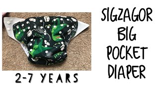 Sigzagor Big Pocket Diaper Review | 2-7 Years