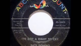 Watch Fats Domino Ive Got A Right To Cry video